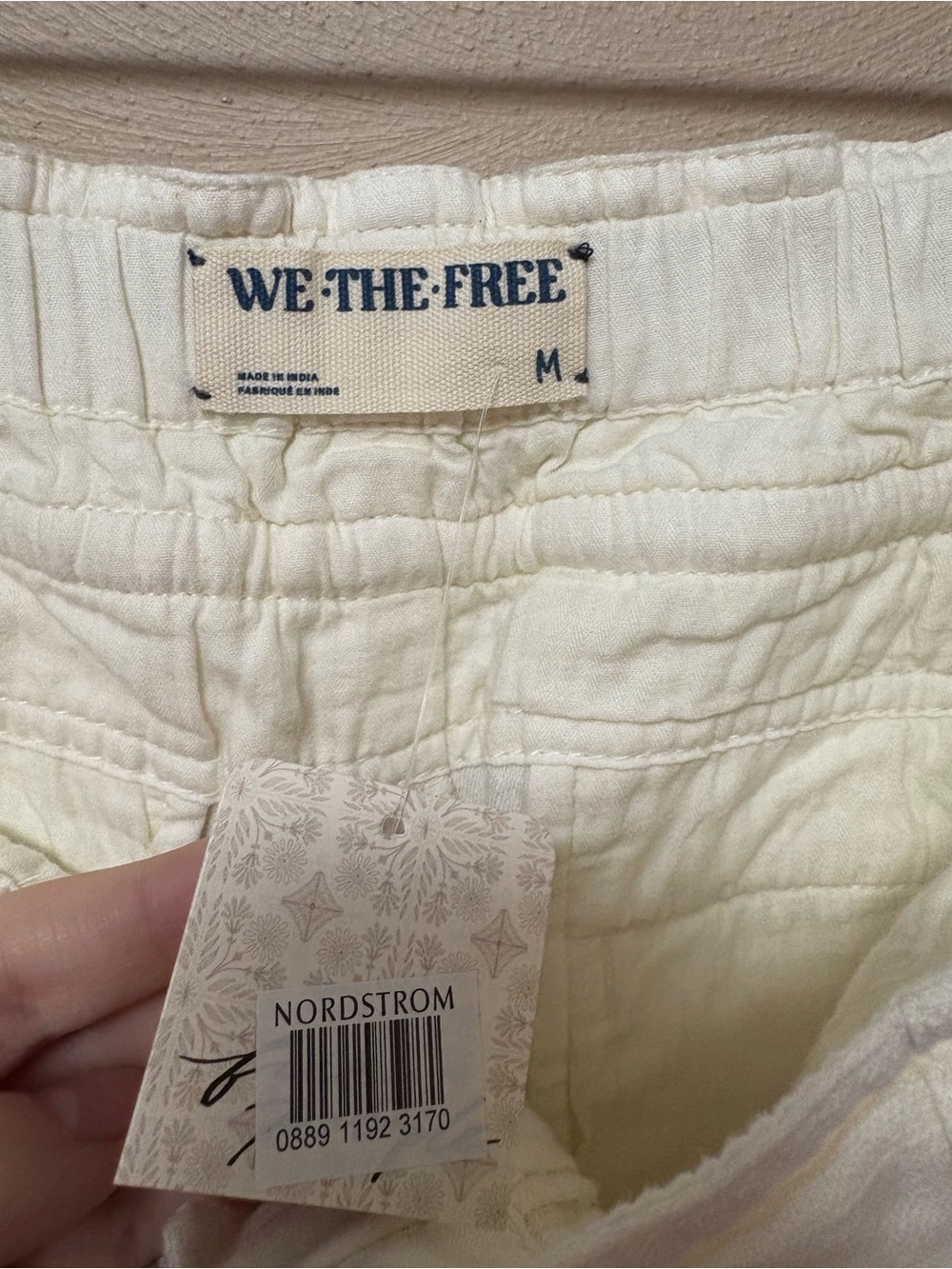 Free People We The Free Park Ave Cargo Pant Ivory Size Medium NWT New - Picture 13 of 16